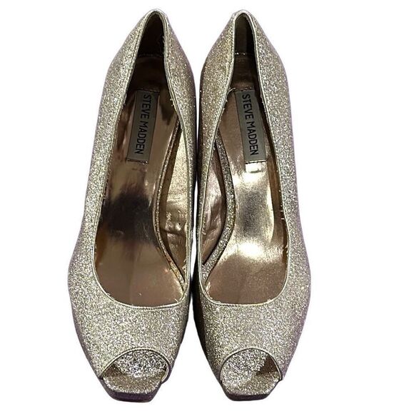 Steve Madden square open toed stiletto heels - Picture 2 of 8